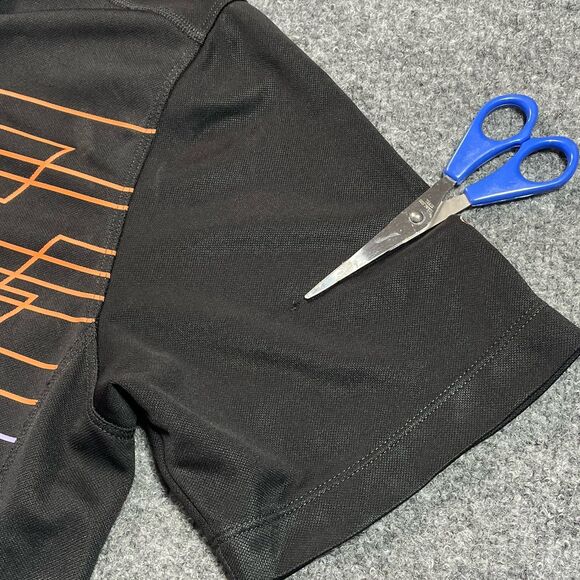 Nike Golf Performance Polo Shirt Mens Large Black Dri Fit Black Geometric Logo - Picture 3 of 13